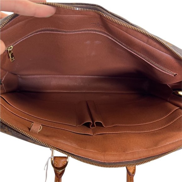 Authentic Louis Vuitton Business Bag Porte Document Voyage Monogram Used LV Hand - Picture 13 of 13